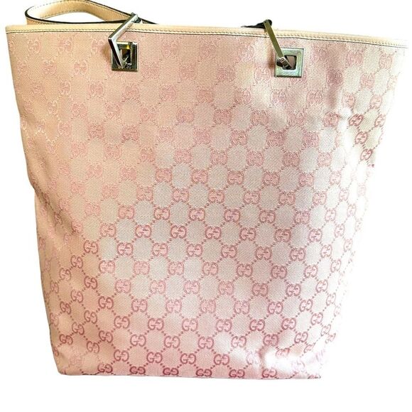 Gucci- GG Canvas Leather-Trimmed Tote - Vintage - Picture 3 of 16